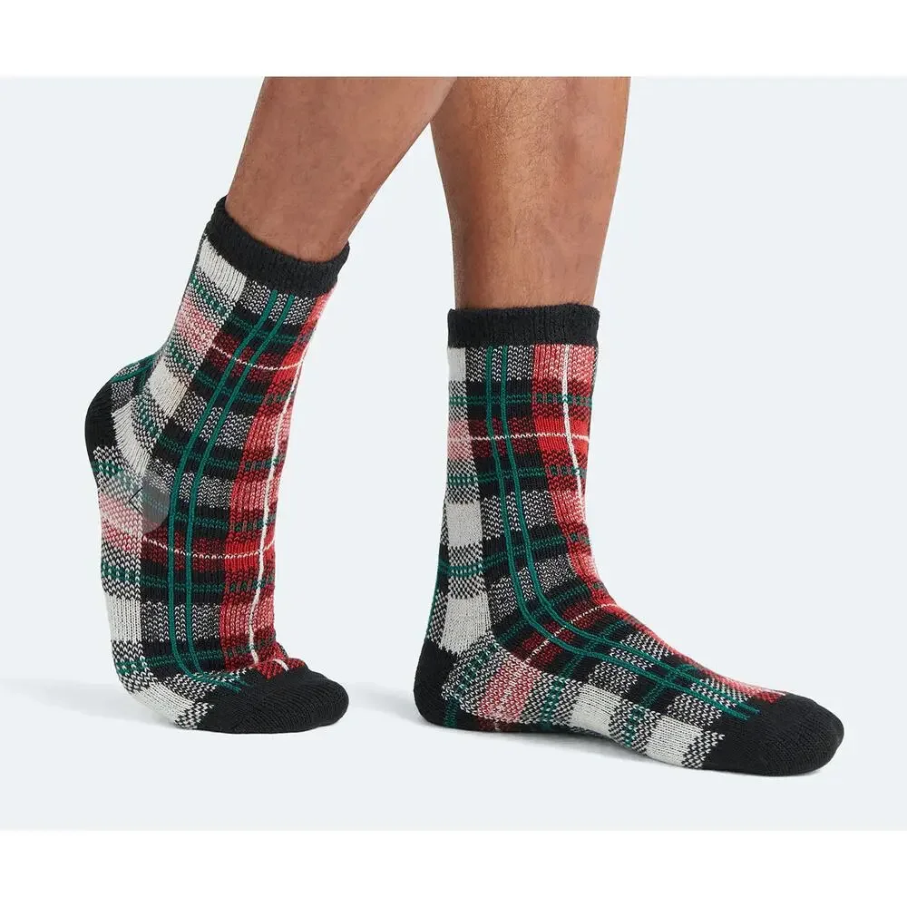 Me Undies Cozy Socks Unisex L/XL Non Slip Tartan Plaid W 9.5-13 M 8.5-14